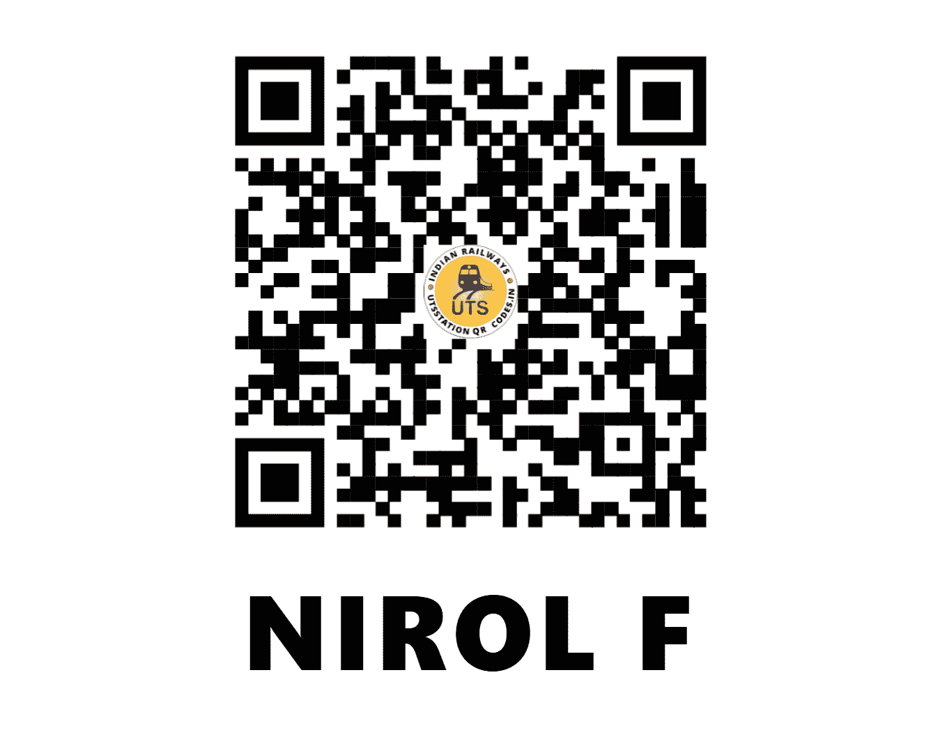 UTS QR Code for NIROL F - NXL (ER - WEST BENGAL)